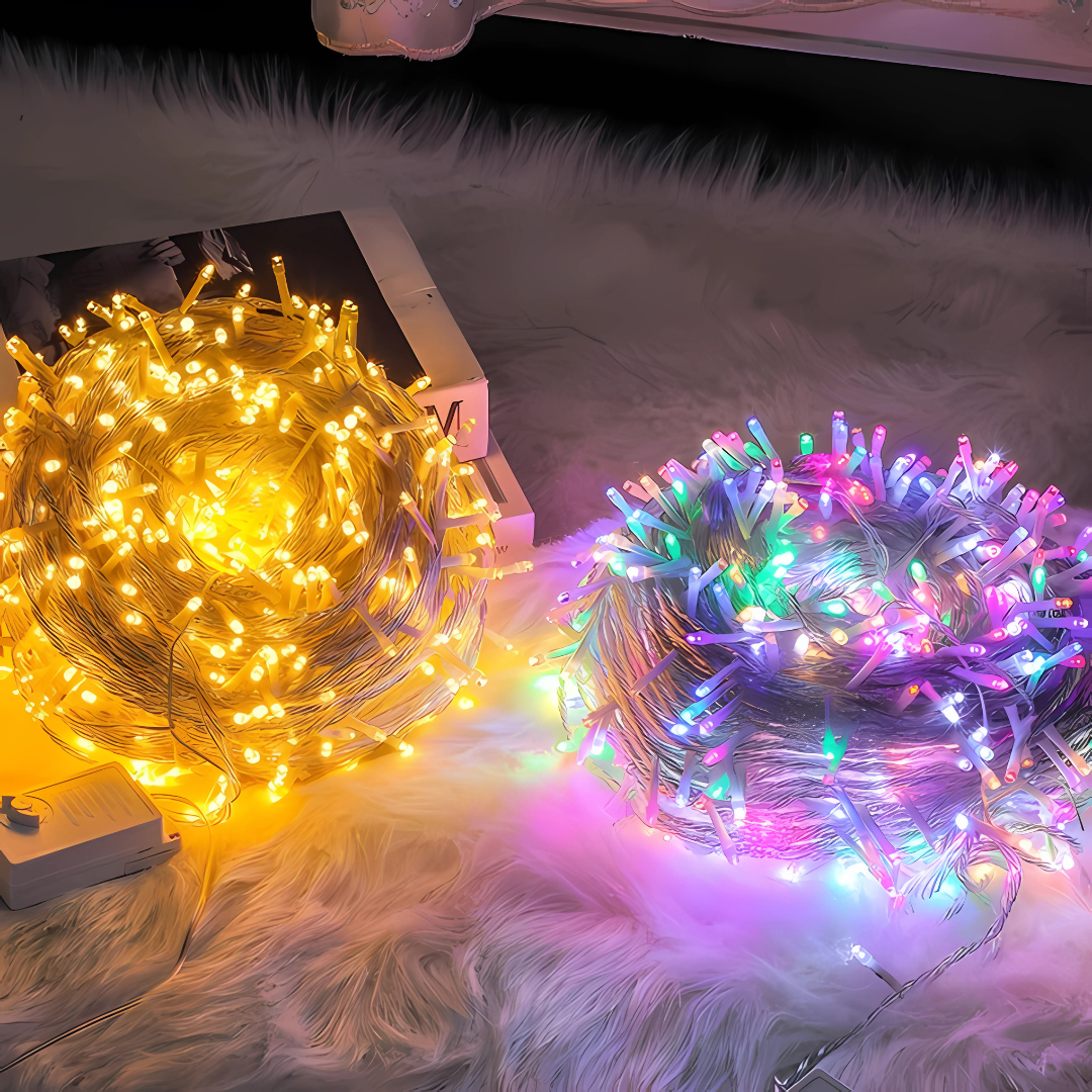 100 LED 10M Multicolor Christmas String Lights with 8 Lighting Modes