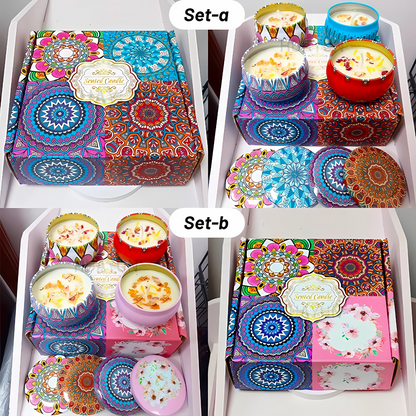 Scented Candle Gift Set (4-in-1) Home Fragrance Souvenir