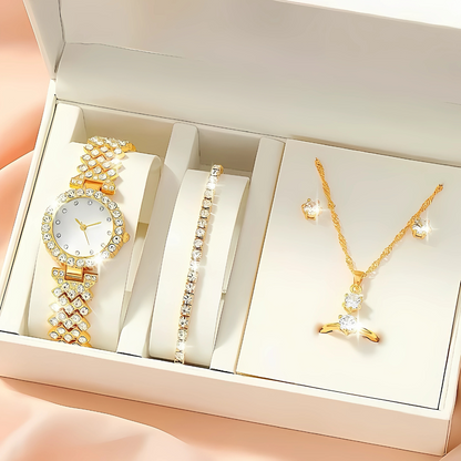 6PCS Women’s Watch Gift Set with Box
