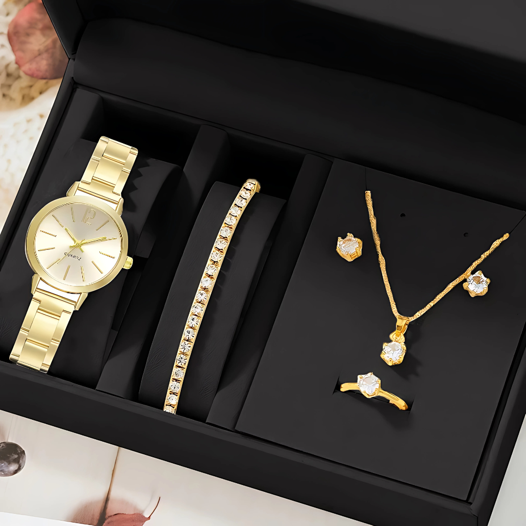 6PCS Women’s Watch Gift Set with Box