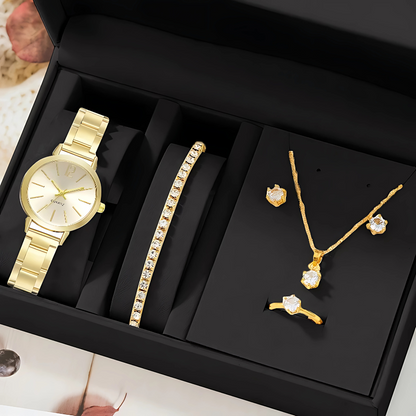 6PCS Women’s Watch Gift Set with Box