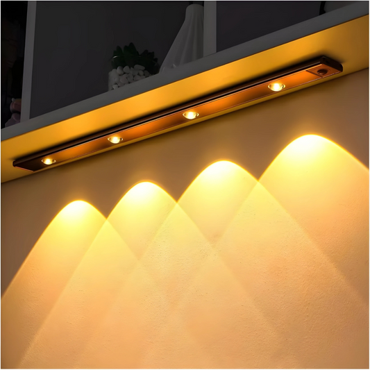 60CM 3-Color Motion Sensor LED Rechargeable Closet & Kitchen Night Light
