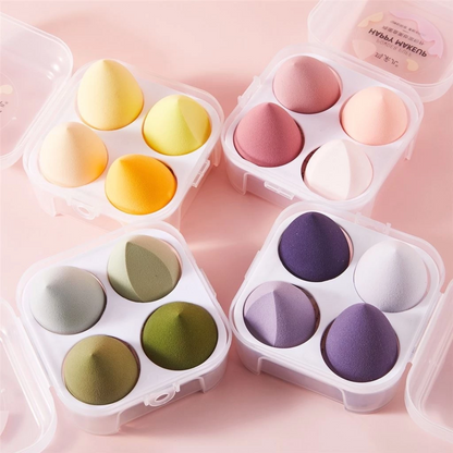 4Pcs Makeup Sponge & Powder Puff Set