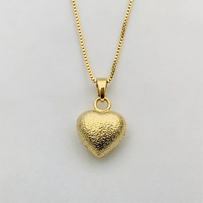 24K Bangkok Gold Heart Necklace for Women