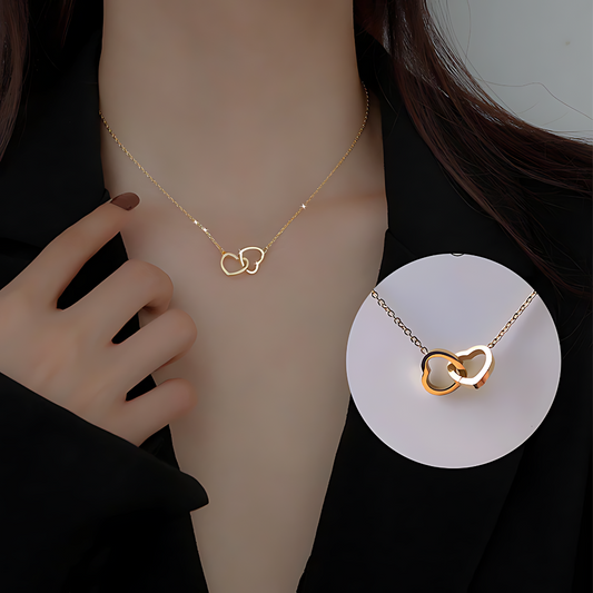 2025 Double Heart Pendant Necklace