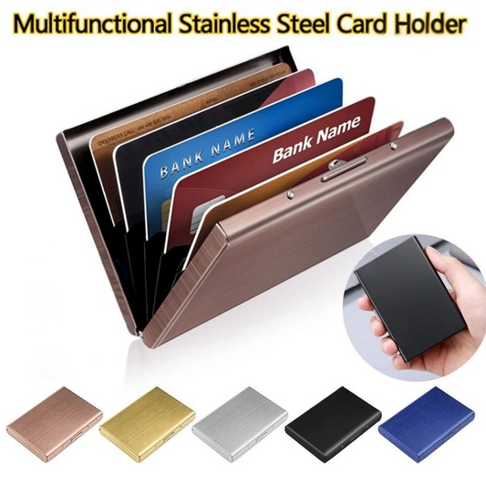 Ultra Slim RFID Blocking Stainless Steel Card Holder