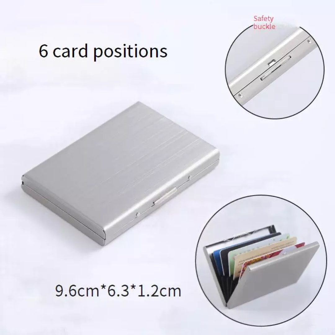 Ultra Slim RFID Blocking Stainless Steel Card Holder