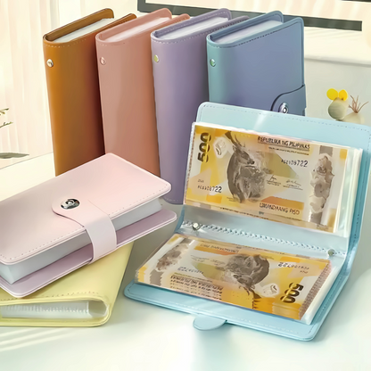 100-Pocket Money Savings Organizer – Book Style Cash Storage Wallet