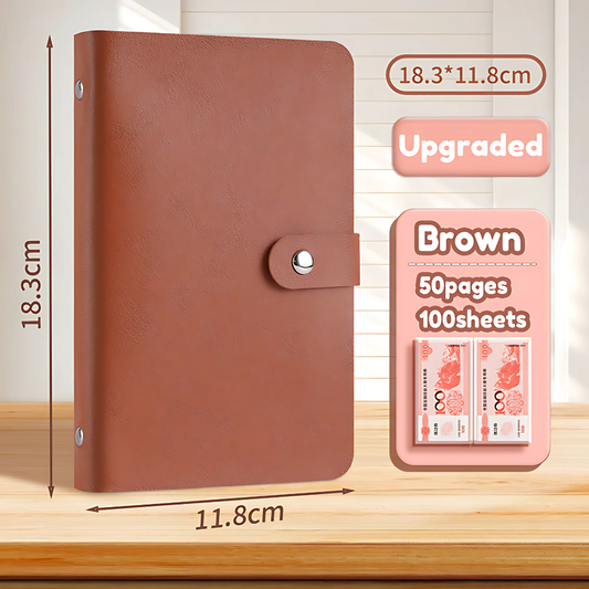 100-Pocket Money Savings Organizer – Book Style Cash Storage Wallet