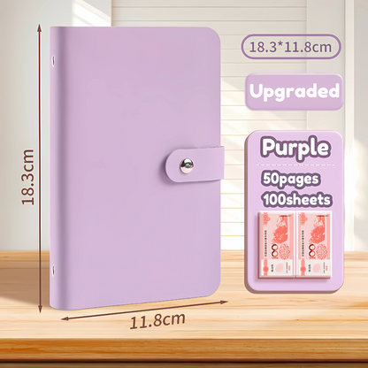 100-Pocket Money Savings Organizer – Book Style Cash Storage Wallet