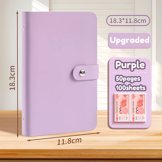 100-Pocket Money Savings Organizer – Book Style Cash Storage Wallet