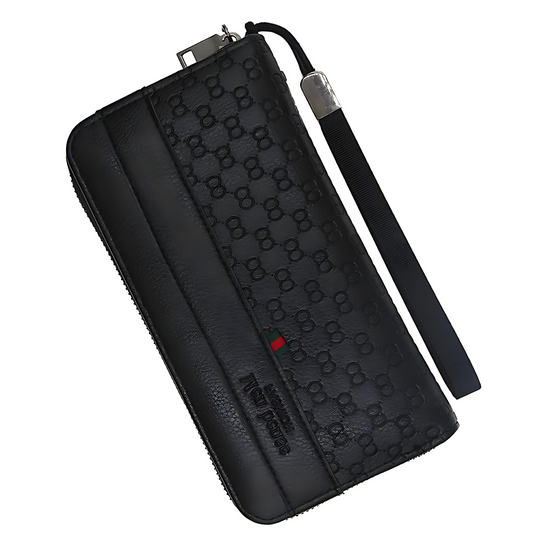 Men’s Long PU Leather Wallet – Slim Card Holder & Organizer