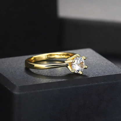 Classic 1 Carat Zircon Wedding Ring for Women