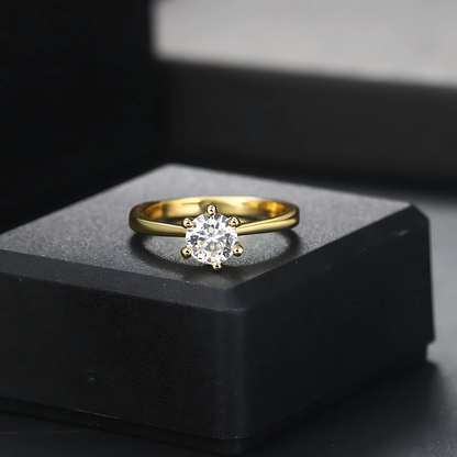 Classic 1 Carat Zircon Wedding Ring for Women