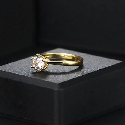 Classic 1 Carat Zircon Wedding Ring for Women