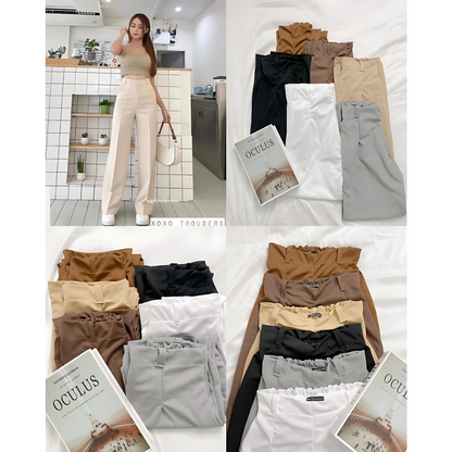 XOXO Trouser Pants for Women High Waist Office & Casual Wear