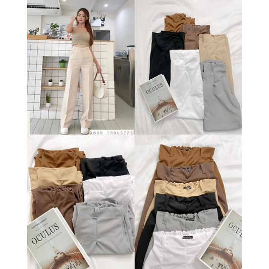XOXO Trouser Pants for Women High Waist Office & Casual Wear