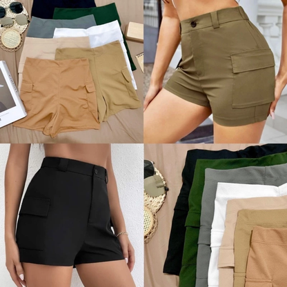 Cargo Shorts for Women Trendy High-Waist Pocket