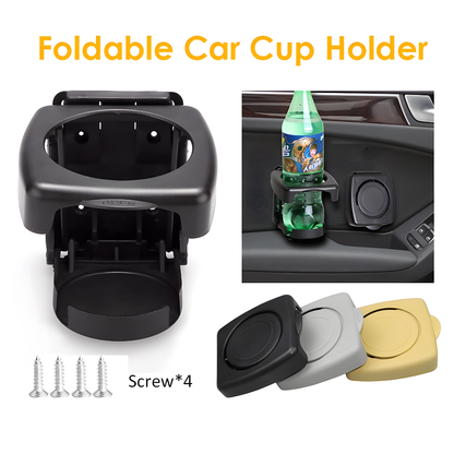 Foldable Car Cup Holder Space-Saving Adjustable Drink Holder