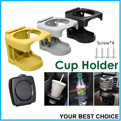 Foldable Car Cup Holder Space-Saving Adjustable Drink Holder