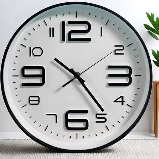 12-Inch Silent 3D Digital Wall Clock Minimalist Home Living Room Decor