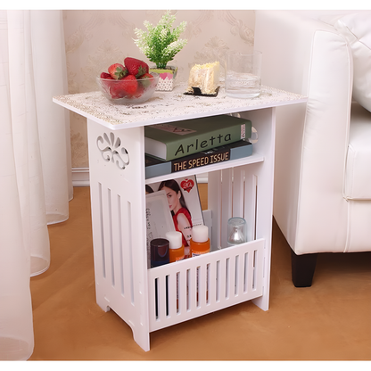 Stylish White Coffee Table Modern Minimalist Living Room Furniture