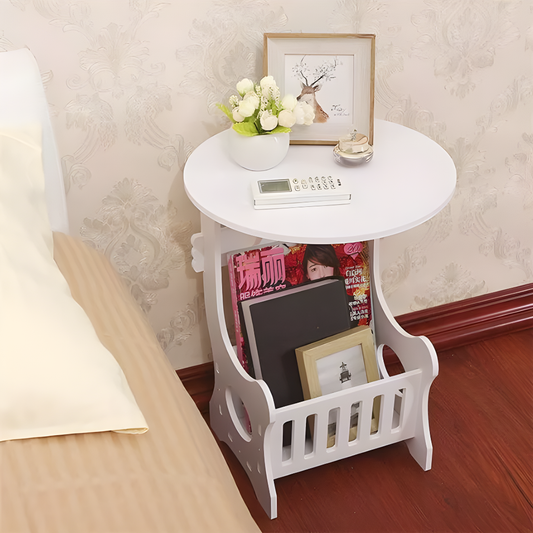 Mini Round Bedside Table  for Bedroom or Living Room