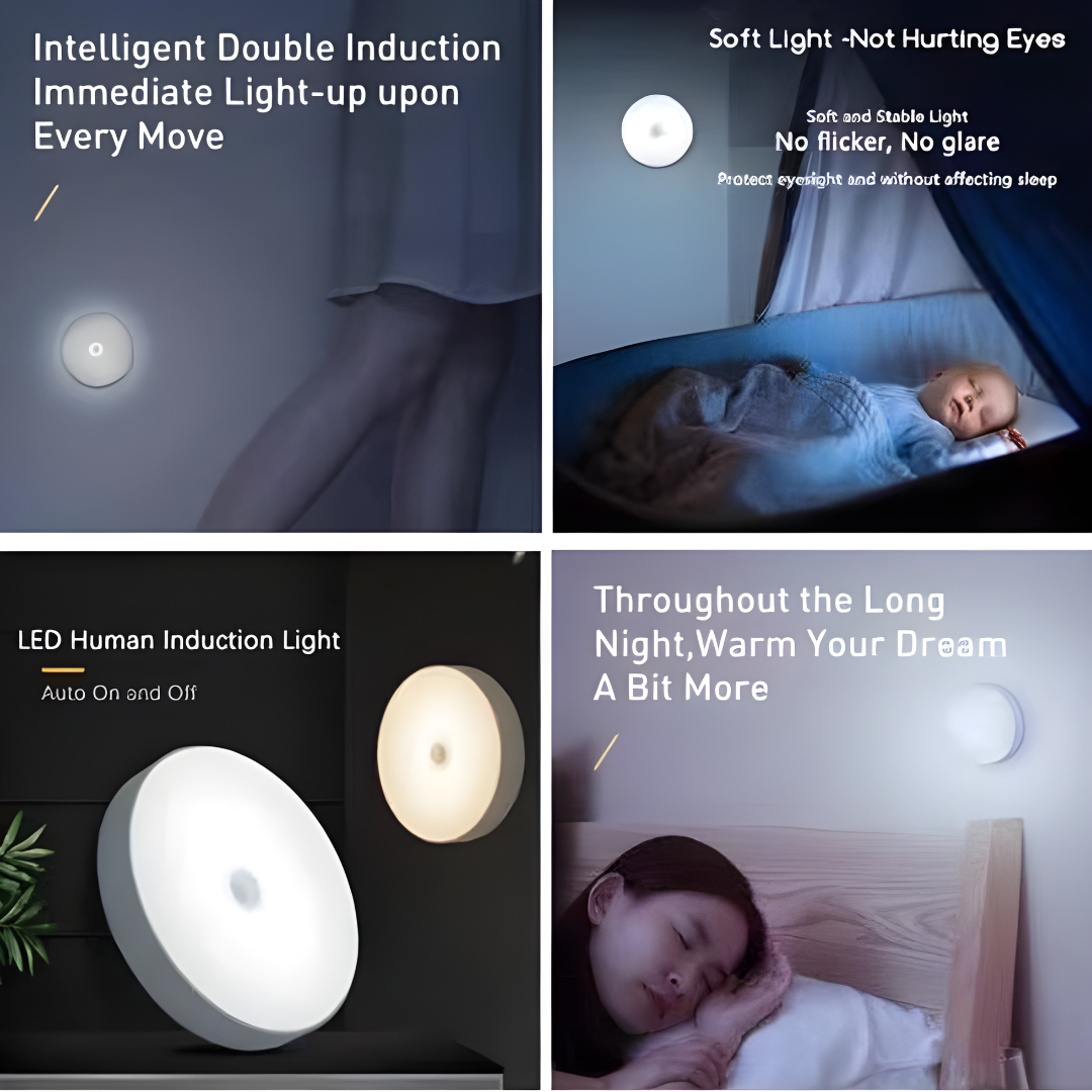 USB LED Sensor Night Light Mini Plug-in Lamp