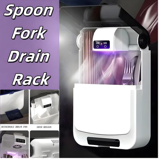 Wall-Mounted Spoon & Fork Organizer with Lid