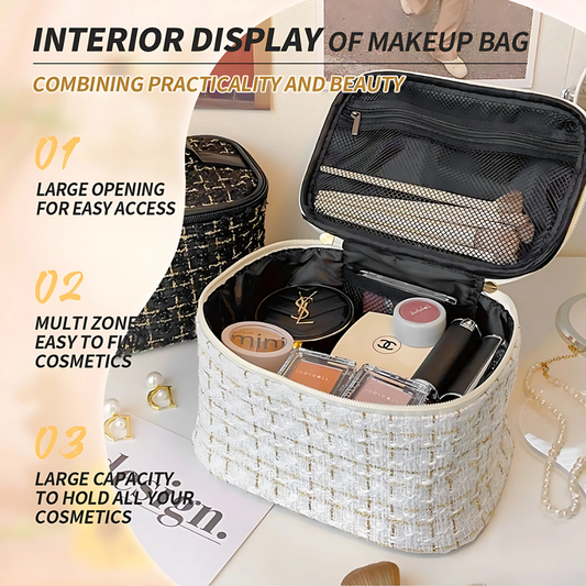 Large Capacity Cosmetic Bag Travel Makeup Organizer