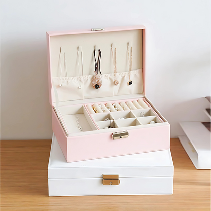 Elegant Jewelry Box with Lock  Organizer Waterproof Storage Case