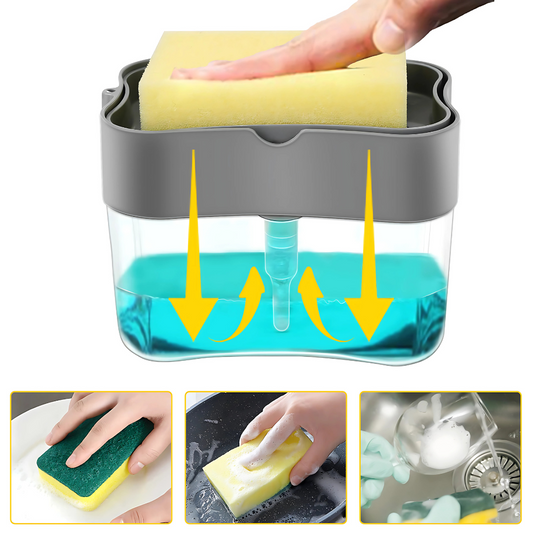 2-in-1 Soap Dispenser Sponge with Caddy