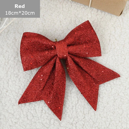8cm Christmas Bows Hanging Ornaments