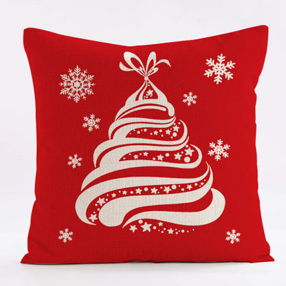 Merry Christmas Sofa Pillowcase 45x45cm Cotton Throw Pillow Cover