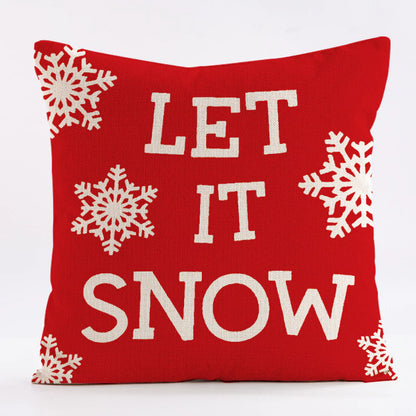 Merry Christmas Sofa Pillowcase 45x45cm Cotton Throw Pillow Cover