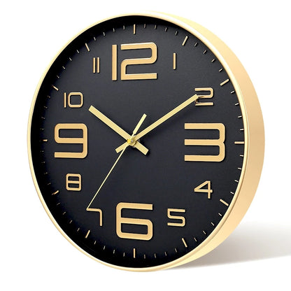 12-Inch Silent 3D Digital Wall Clock Minimalist Home Living Room Decor