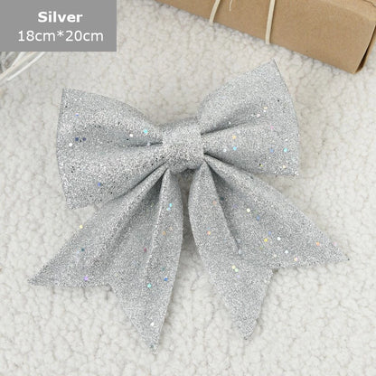 8cm Christmas Bows Hanging Ornaments