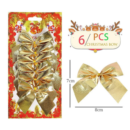 8cm Christmas Bows Hanging Ornaments