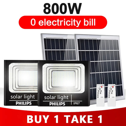 Solar Light BUY 1 TAKE 1 Outdoor LED Flood Light Waterproof Solar Street Lamp